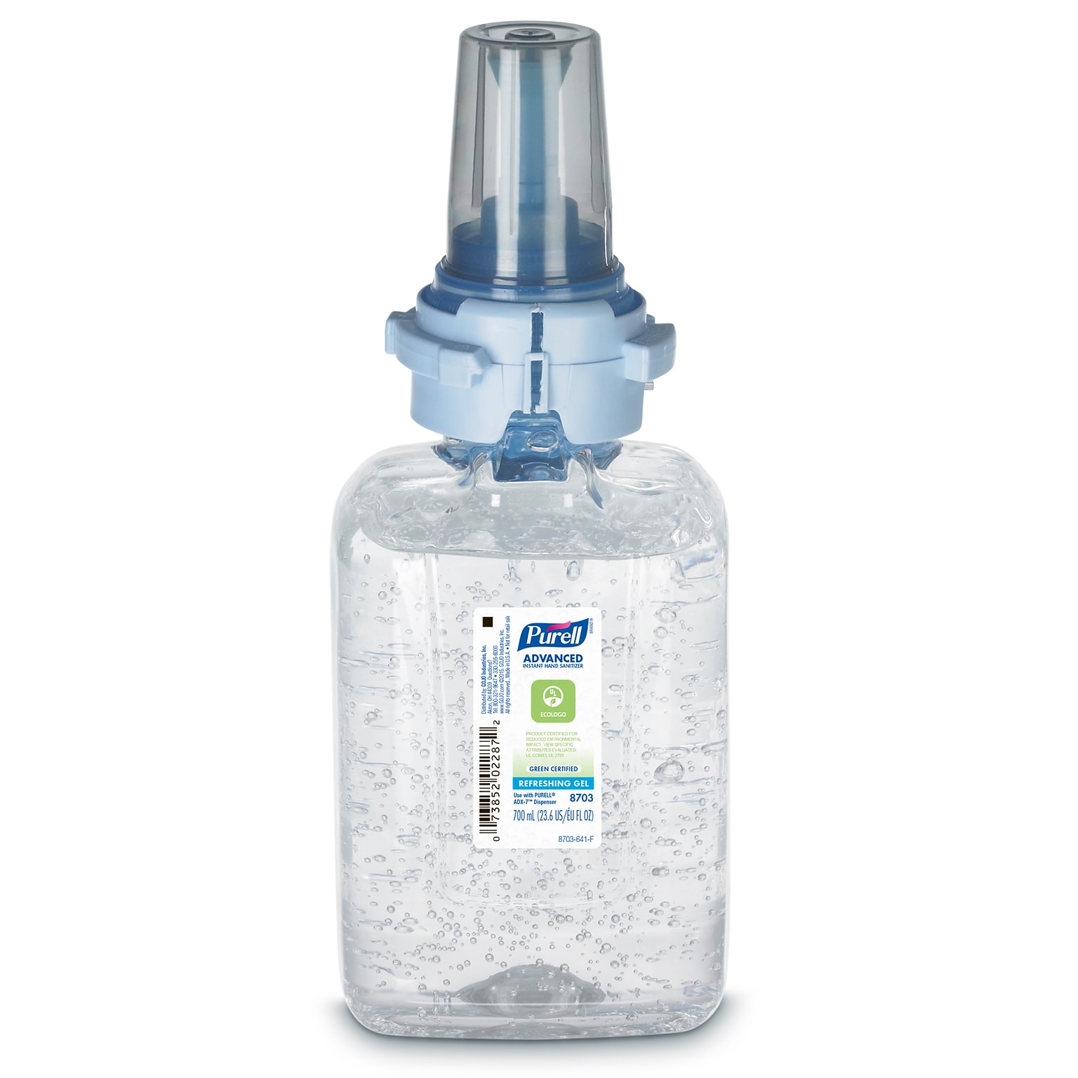 Purell Advanced Gel Hand Sanitizer Refill for ADX Dispenser, 700 mL., 4/Carton (8703-04)