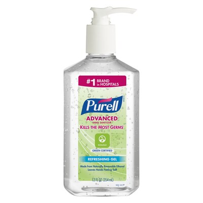 PURELL® Advanced Green Certified Refreshing Gel Hand Sanitizer, 12 oz. (3691-12)