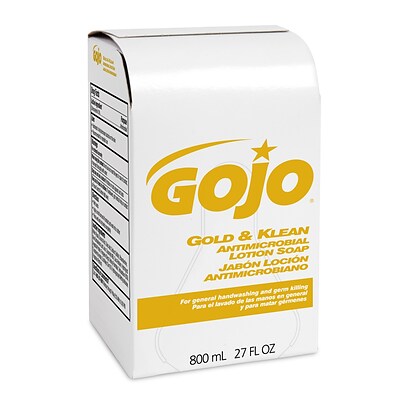 GOJO Gold & Klean Lotion Soap Refill, Cleant Scent, 27 oz. (9127-12)