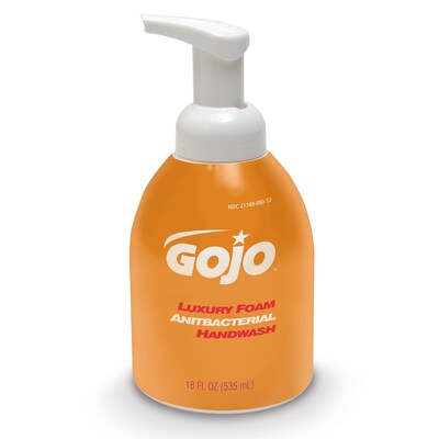 GOJO Luxury Antibacterial Foaming Hand Soap, Orange Blossom, 18 oz. (5762-04)