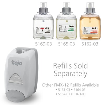 GOJO FMX-12 FMX Wall Mounted Hand Soap Dispenser, Gray/Silver (5150-06)