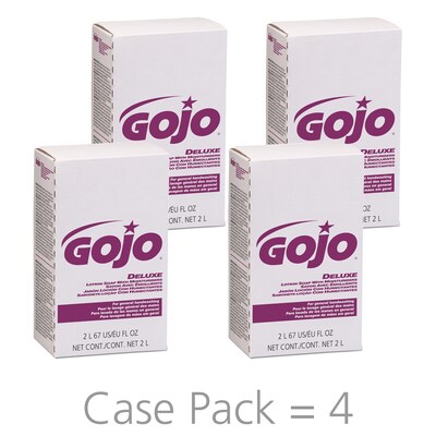 GOJO Deluxe Lotion Soap  Refill for NXT Dispenser, Light Floral Scent, 4/Carton (2217-04)