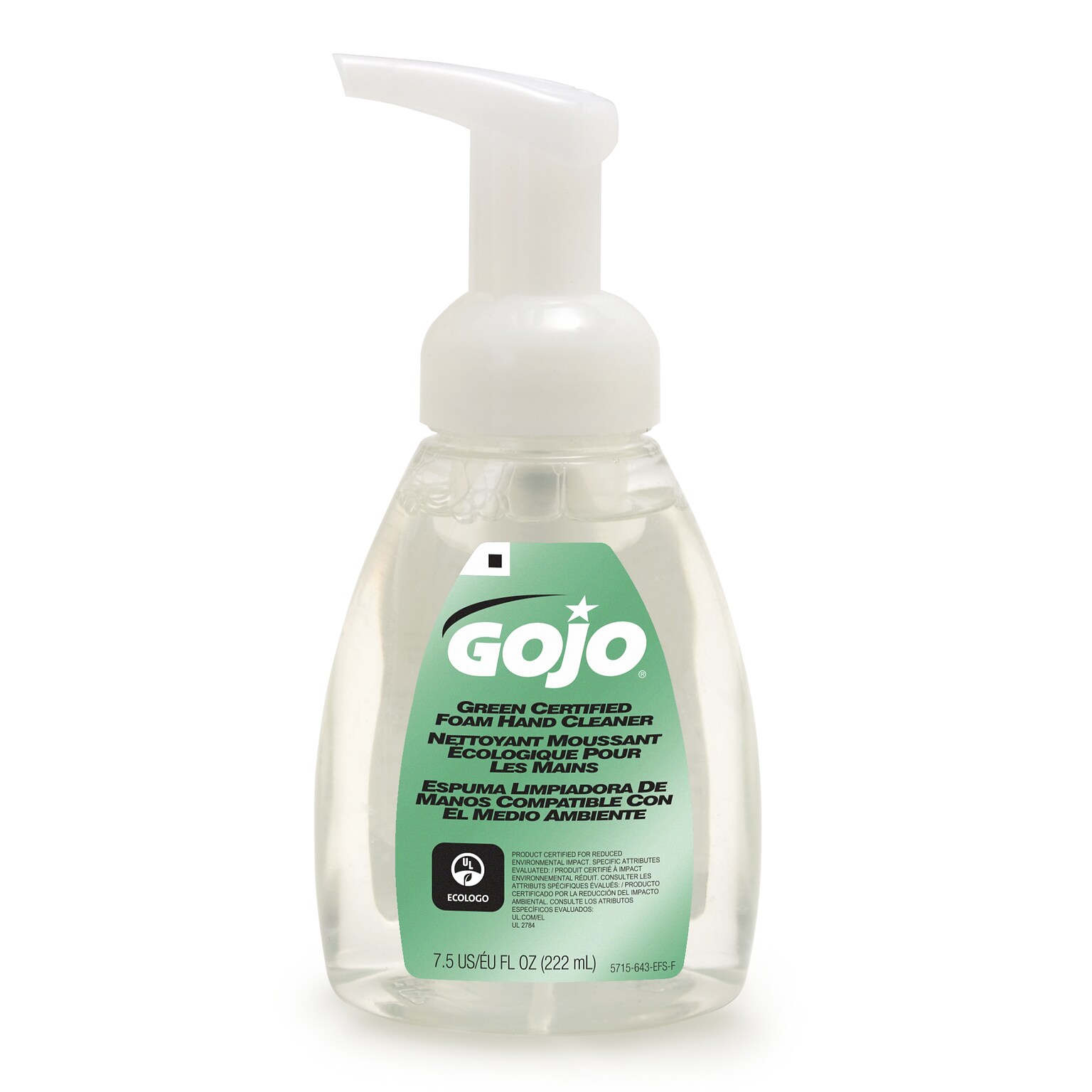 GOJO Green Certified Foaming Hand Soap, 7.5 oz (5715-06)