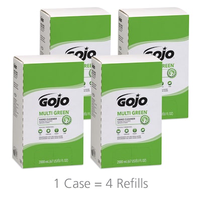 GOJO Multi Green Liquid Hand Soap Refill for PRO TDX Dispenser, Citrus Scent, 67 oz., 4/Carton (7265