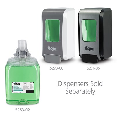 GOJO Foaming Hand Soap Refill for FMX 20 Dispenser, Cucumber Melon Scent, 67.6 oz., 2/Carton (5263-02)
