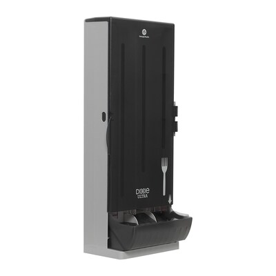 SmartStock Dixie Ultra Plastic Dispenser, Medium-Weight, Translucent Black (SSFD120)