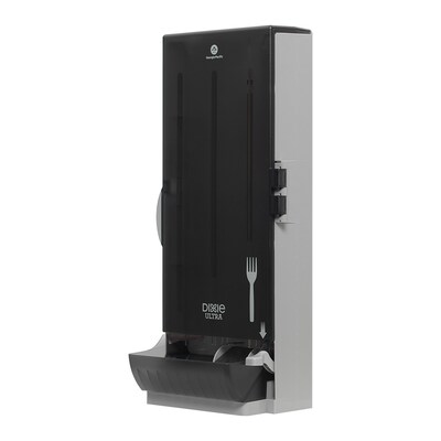 SmartStock Dixie Ultra Plastic Dispenser, Medium-Weight, Translucent Black (SSFD120)