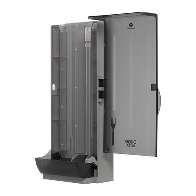 SmartStock Dixie Ultra Plastic Dispenser, Medium-Weight, Translucent Black (SSFD120)