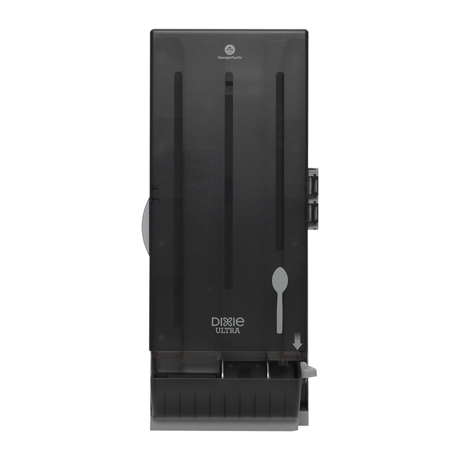 SmartStock Dixie Series-O Plastic Dispenser, Medium-Weight, Translucent Black (SSSD120)