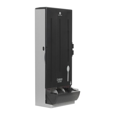 SmartStock Dixie Series-O Plastic Dispenser, Medium-Weight, Translucent Black (SSSD120)