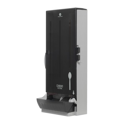 SmartStock Dixie Series-O Plastic Dispenser, Medium-Weight, Translucent Black (SSSD120)
