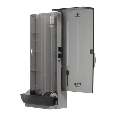 SmartStock Dixie Series-O Plastic Dispenser, Medium-Weight, Translucent Black (SSSD120)