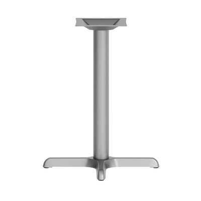 Flash Furniture Beverly Table X-Base with 3'' Dia Table Height Column, Silver (XUT2222SLV)