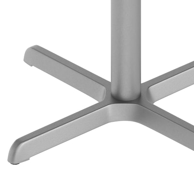 Flash Furniture Beverly Table X-Base with 3'' Dia Table Height Column, Silver (XUT3030SLV)
