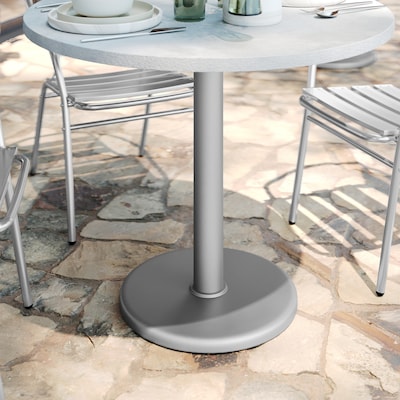 Flash Furniture Beverly Table Base with 3 Dia Table Height Column, Silver (XUTR18SLV)