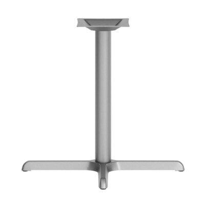 Flash Furniture Beverly Table X-Base with 3'' Dia Table Height Column, Silver (XUT3030SLV)