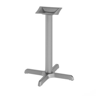 Flash Furniture Beverly Table X-Base with 3 Dia Table Height Column, Silver (XUT2222SLV)