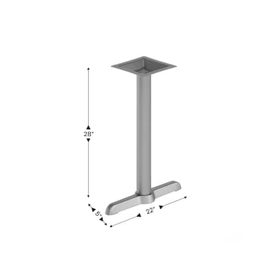 Flash Furniture Beverly Table T-Base with 3'' Dia Table Height Column, Silver (XUT0522SLV)