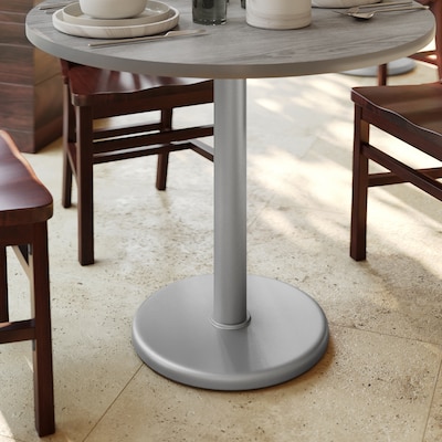 Flash Furniture Beverly Table Base with 3'' Dia Table Height Column, Silver (XUTR18SLV)