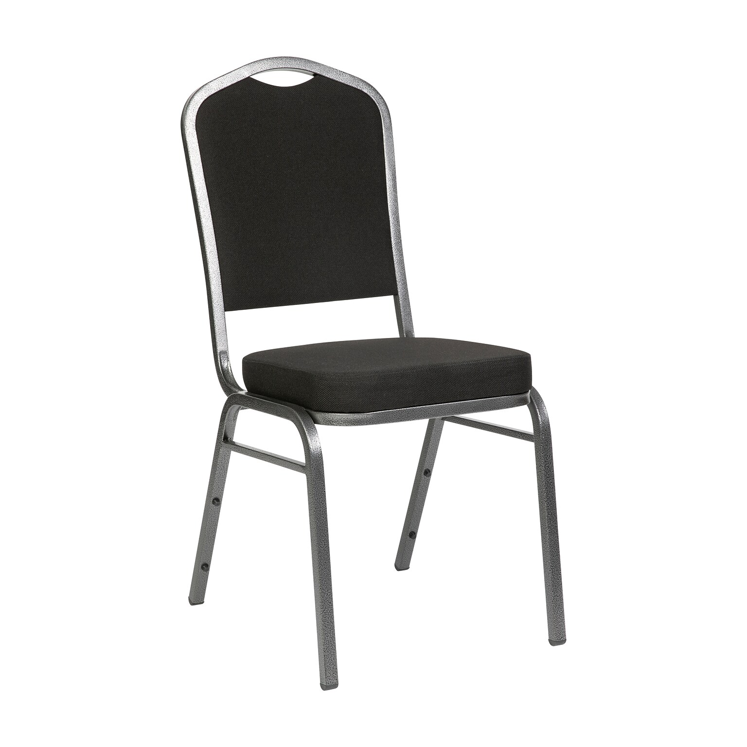 Flash Furniture HERCULES Fabric Banquet Stacking Chair, Black (FDC01SLVNBKBK)