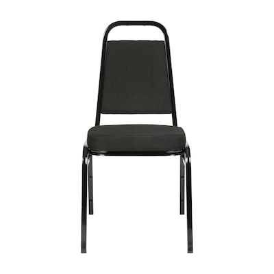 Flash Furniture HERCULES Series Fabric Banquet Stacking Chair, Black, 4/Pack (4FDBHF1BKFABBK)