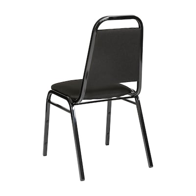 Flash Furniture HERCULES Series Fabric Banquet Stacking Chair, Black, 4/Pack (4FDBHF2BKFABBK)