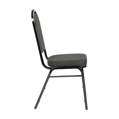 Flash Furniture HERCULES Series Fabric Banquet Stacking Chair, Black, 4/Pack (4FDC01BS076)
