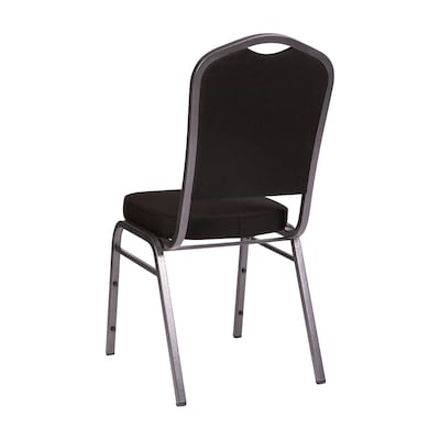 Flash Furniture HERCULES Fabric Banquet Stacking Chair, Black (FDC01SLVNBKBK)