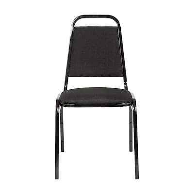 Flash Furniture HERCULES Series Fabric Banquet Stacking Chair, Black, 4/Pack (4FDBHF2BKFABBK)