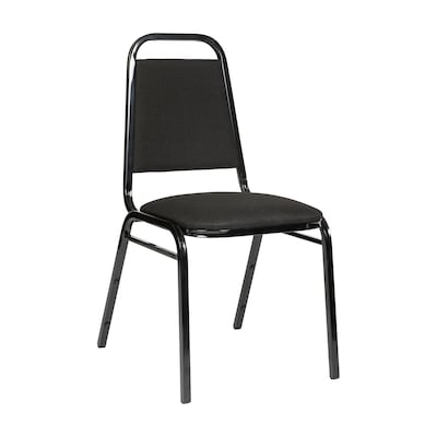 Flash Furniture HERCULES Series Fabric Banquet Stacking Chair, Black (FDBHF2BKFABBK)