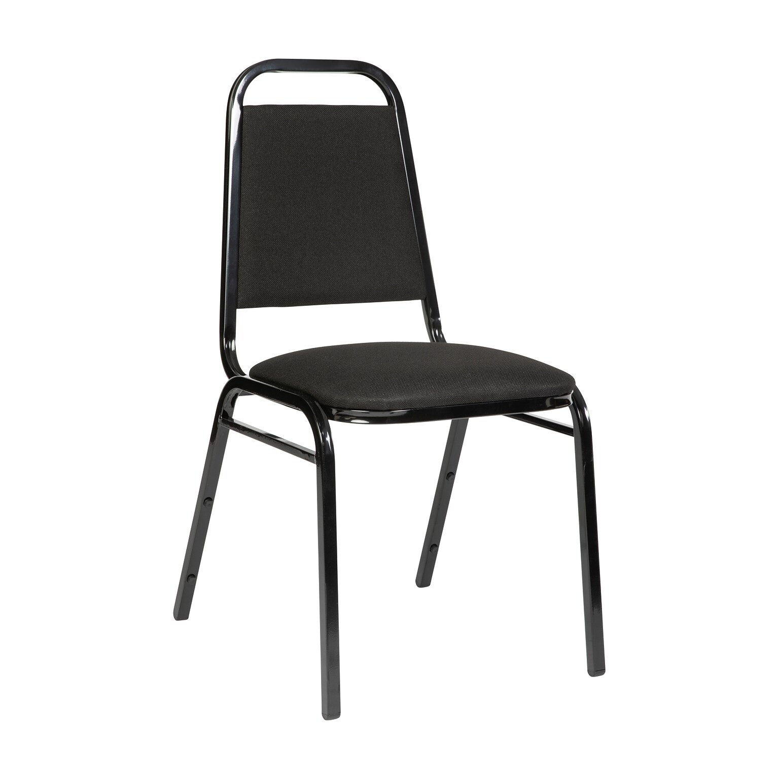 Flash Furniture HERCULES Series Fabric Banquet Stacking Chair, Black (FDBHF2BKFABBK)