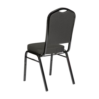 Flash Furniture HERCULES Series Fabric Banquet Stacking Chair, Black, 4/Pack (4FDC01BS076)