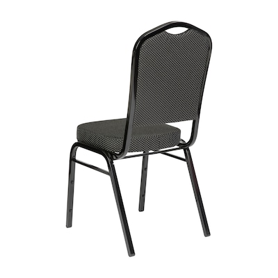 Flash Furniture HERCULES Series Fabric Banquet Stacking Chair, Black (FDC01BS076)