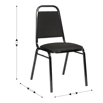 Flash Furniture HERCULES Series Fabric Banquet Stacking Chair, Black (FDBHF2BKFABBK)