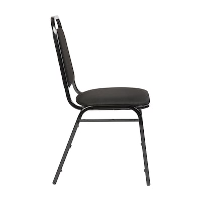 Flash Furniture HERCULES Series Fabric Banquet Stacking Chair, Black (FDBHF2BKFABBK)