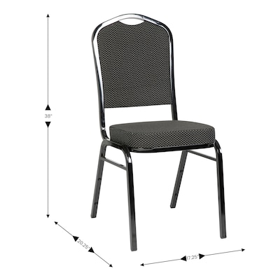 Flash Furniture HERCULES Series Fabric Banquet Stacking Chair, Black (FDC01BS076)