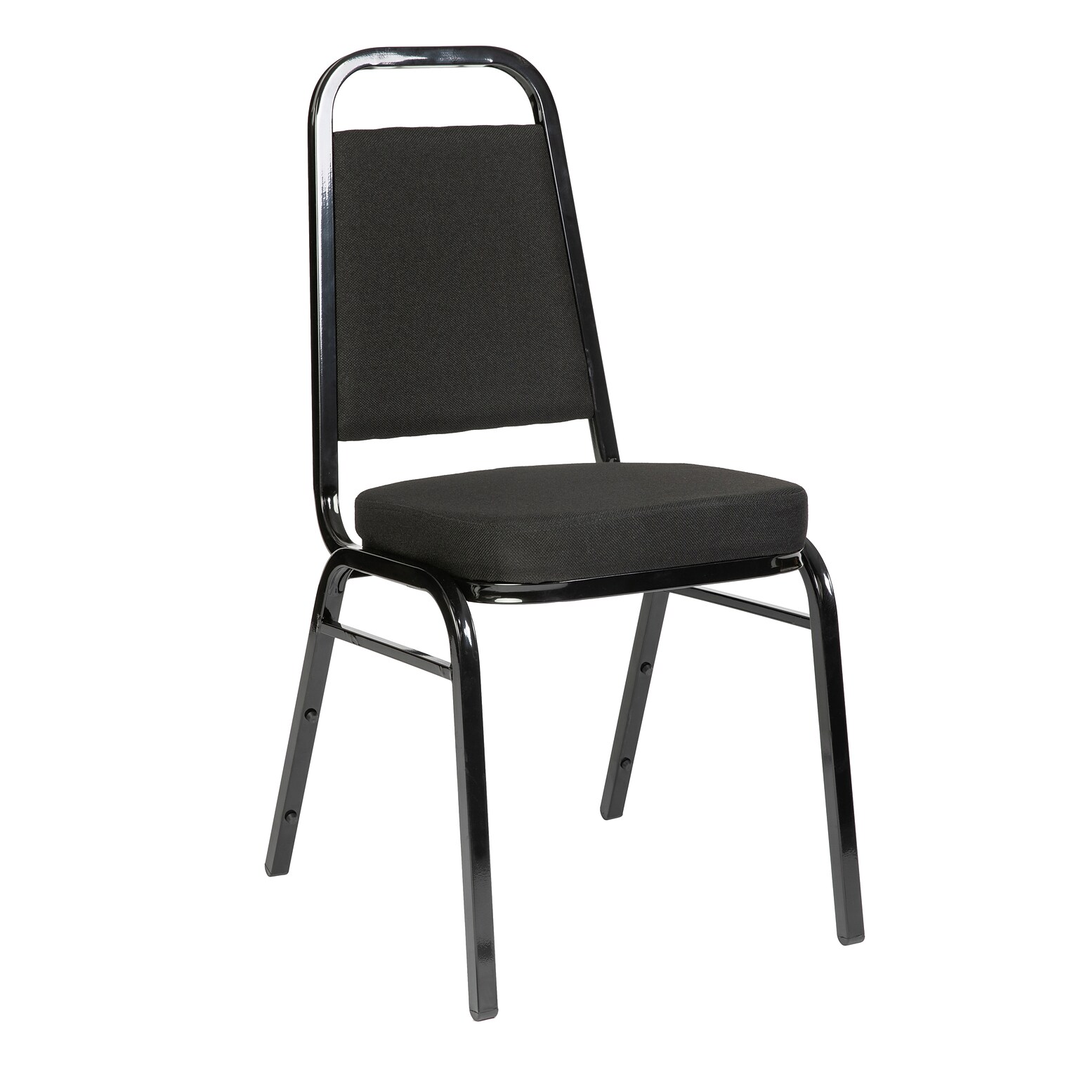Flash Furniture HERCULES Series Fabric Banquet Stacking Chair, Black (FDBHF1BKFABBK)
