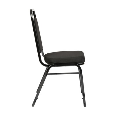 Flash Furniture HERCULES Series Fabric Banquet Stacking Chair, Black (FDBHF1BKFABBK)