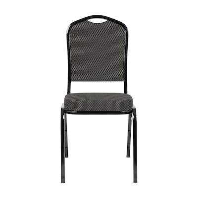 Flash Furniture HERCULES Series Fabric Banquet Stacking Chair, Black (FDC01BS076)