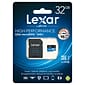 Lexar Media Professional 32GB microSDHC Memory Card with Adapter, Class 10, UHS-I (LSDMI32GBNL633A)