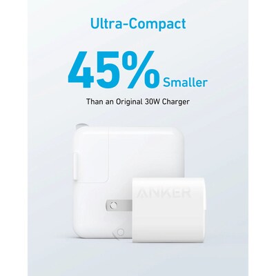 Anker 323 USB-C/USB-A Universal Wall Charger, 33W, White (A2326J21-1)