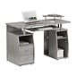 Techni Mobili Complete Computer Workstation Desk With Storage, Gray (RTA-8211-GRY)