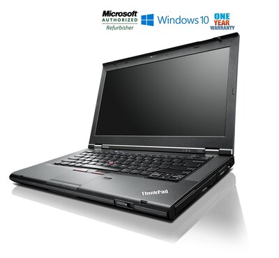 Lenovo ThinkPad T430 14 Laptop, Intel Core i5 2.6GHz, 8GB RAM, 120GB Solid State Hard Drive, Windows 10 Pro, Refurbished