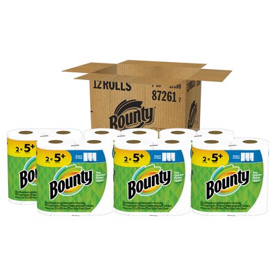 Bounty Enormous Rolls Select-A-Size  Paper Towels, 2-Ply, 147 Sheets/Roll, 12 Rolls/Pack (87261)