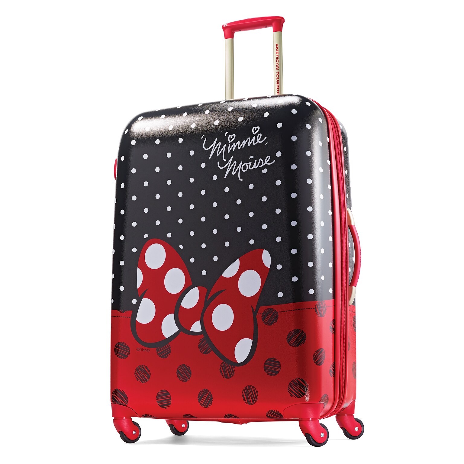 American Tourister Disney 28 Hardside Spinner, Minnie Mouse Red Bow, Polycarbonate Red Bow (67613-4754)