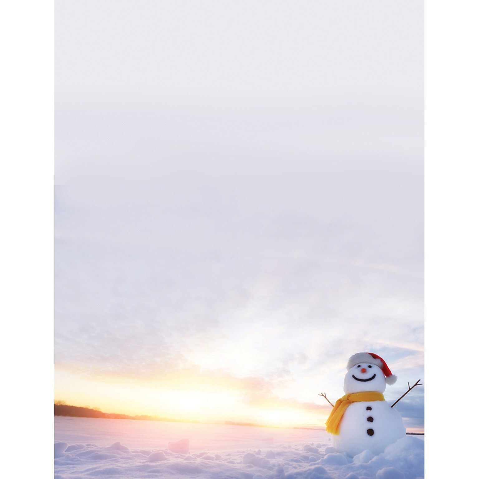 Great Papers!® Snowman Sunset Holiday Letterhead, 8.5 x 11, 80 sheets (2018011)