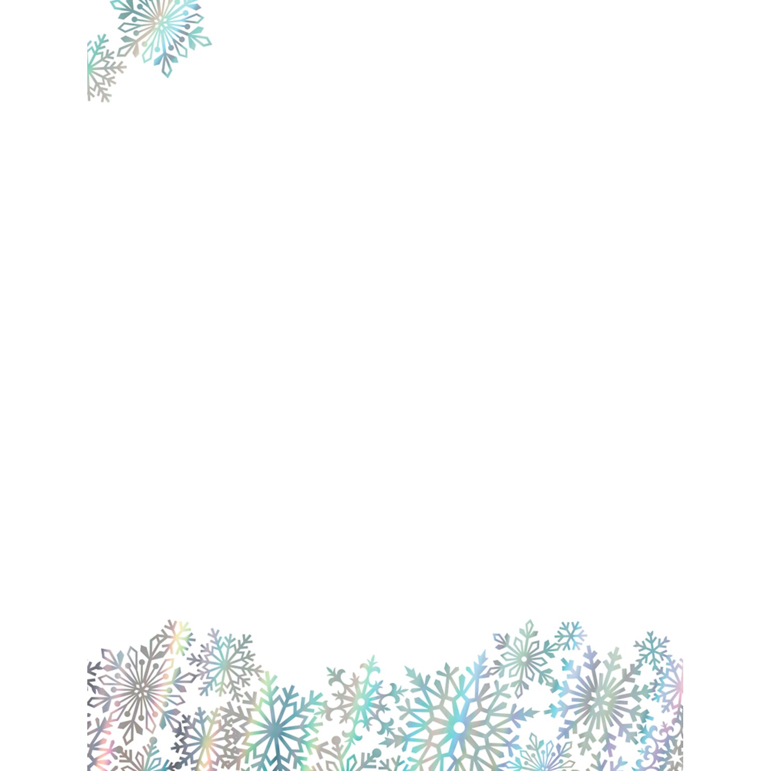 Great Papers! Rainbow Foil Snowflake Holiday Letterhead, 8.5 x 11, 40/Pack (2018017)