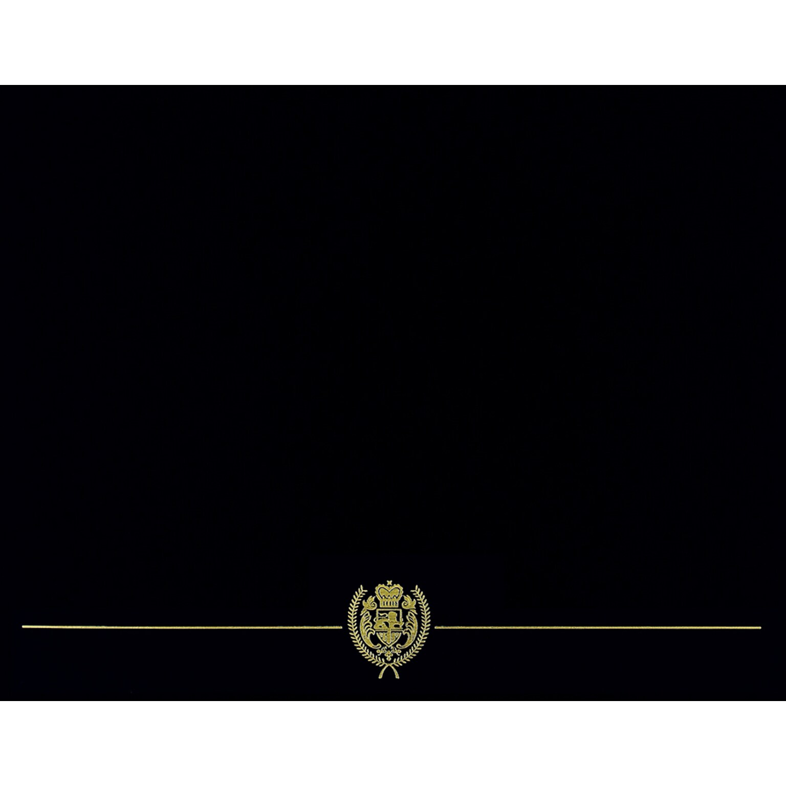 Great Papers Classic Crest Certificate Holders, 9.34 x 12, Black/Gold, 50/Pack (903117PK10)