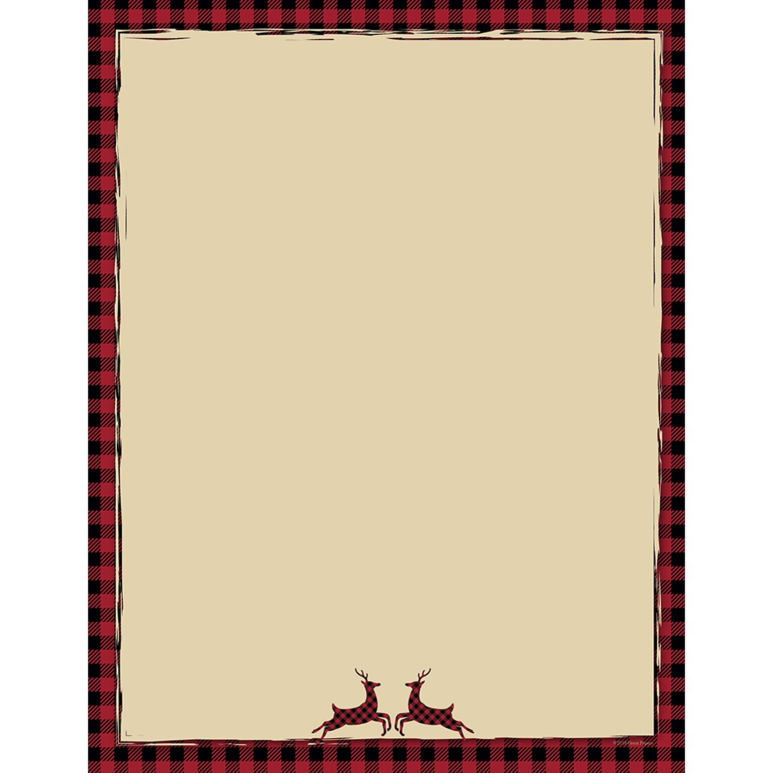 Great Papers!® Buffalo Red Reindeer Holiday Letterhead, 8.5 x 11, 80 sheets (2018010)
