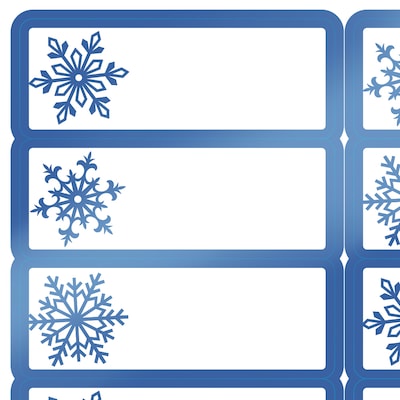 Great Papers!® Blue Foil Snowflake 30-Up Address Label, 8.5 x 11, 4 sheets/120 each 1 x 2.625 lab